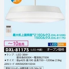 ダイコー DAIKOリモコン付きLEDペンダントライト [10畳 /昼光色～電球色 ］の画像