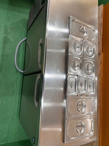 ホシザキ テーブル形冷蔵庫 ホテルパン付き RT-150SNG-1-HML（幅1500×奥行600×高さ800mm） 355L