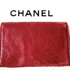 正規品　CHANEL シャネル　カメリア コインケース　レッドの画像