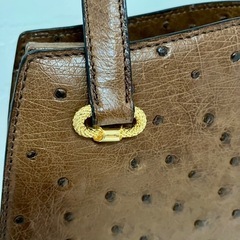 新品同様✨本革オーストリッチ•ハンドバッグの画像