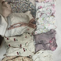 冬生まれ女の子ロンパース肌着　