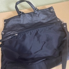 👜本革バッグ　黒　レディースの画像