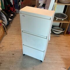 🔥🔥送料無料・設置無料有り🔥🔥３段ゴミ収納 ホワイト 中古家具 ゴミ箱