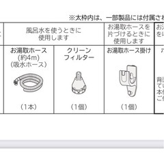 (新品)日立洗濯機　給水ホース、フィルターの画像