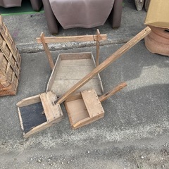 古道具　木製　ちりとり　3つ
