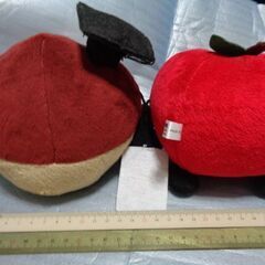 京葉学院/キャラクターぬいぐるみ◎2個★栗とリンゴ（赤）/中古/千葉県市原市手渡しの画像