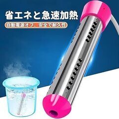 新品 投げ込みヒーター 1500W 携帯湯沸かし器 100V 電気給湯器 浸水給湯器 風呂 バケツヒーター 【設定時間、自動電源オフ】 304ステンレス鋼電気浮遊浸水 家庭 アウトドア 学校
（日本語マニュアル付き）の画像