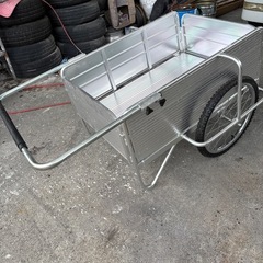 バーベキューなどに！アルミ折りたたみリヤカー
