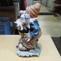 置物 オブジェ ガーデンオーナメント クワ 小鳥 小人像 高さ37cm 樹脂製 札幌市東区 新道東店 の画像