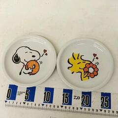 0618-199 スヌーピーお皿２枚セット　柄違い