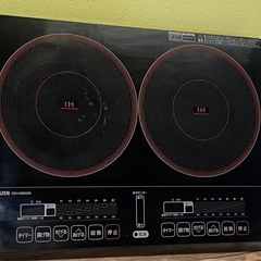 商談中　◎　2口IH調理器 YAMAZEN 山善　YEK-1456G-2  2020年製　動作確認済みの画像