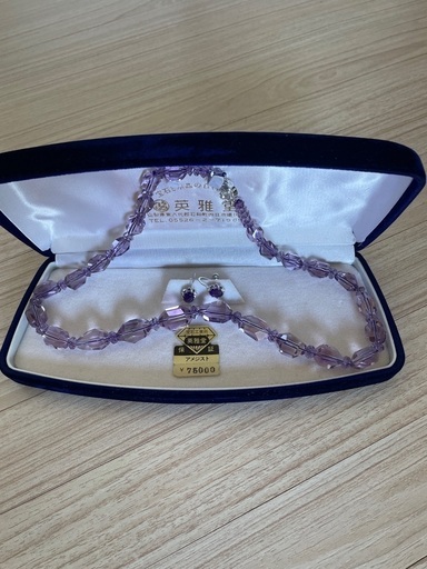 新品　アメジストネックレス