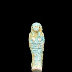 ファイアンス製 ウシャブティ古代エジプトファラオ古代ミイラ