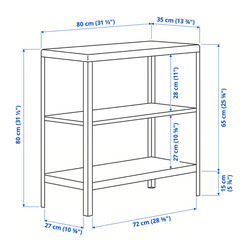 【収納棚 自由組み立て可能 2個セット】IKEA 食器棚 屋外収納 ガーデニング収納 棚 シェルフの画像