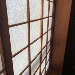 障子　　2枚ふすま　木製障子の画像
