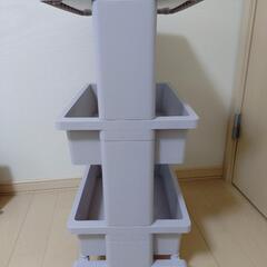 テーブルワゴン　3段　ライトグレーの画像