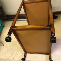 木製 キッチン キャスター ワゴン 2段 長期保管品の画像