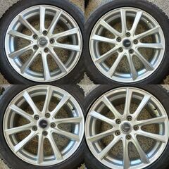 バリ溝！215/50R17 2022年Toyoｽﾀｯﾄﾞﾚｽ＆美品ｱﾙﾐ 4本の画像