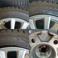バリ溝！215/50R17 2022年Toyoｽﾀｯﾄﾞﾚｽ＆美品ｱﾙﾐ 4本の画像