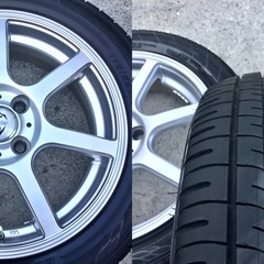 【深溝】三菱アイなどに　どちらも安心国産メーカー！　15×4J+35 15×5j+35 ダンロップエナセーブ EC204 145/65R15 175/55R15 4本セット　2022年製の画像