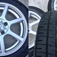 【深溝】三菱アイなどに　どちらも安心国産メーカー！　15×4J+35 15×5j+35 ダンロップエナセーブ EC204 145/65R15 175/55R15 4本セット　2022年製の画像