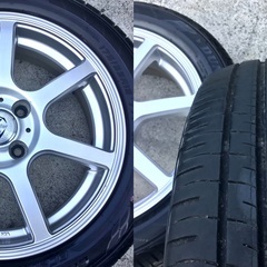 【深溝】三菱アイなどに　どちらも安心国産メーカー！　15×4J+35 15×5j+35 ダンロップエナセーブ EC204 145/65R15 175/55R15 4本セット　2022年製の画像
