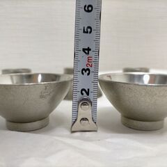 さつま朝日堂　お猪口５個セット（シルバー）250618-8Tの画像