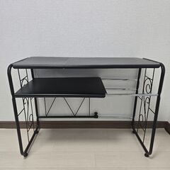 🖤黒アイアン棚✨スリムでおしゃれ◎引取1000円！の画像