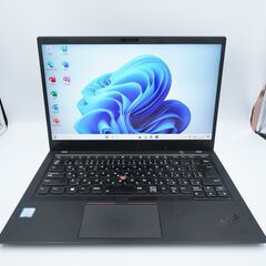 フルHD 動作◎ 14 レノボ ノートPC ThinkPad X1 Carbon Core i5-8250U windows11 pro 8GB SSD256GB  カメラあり オフィス (B733)の画像