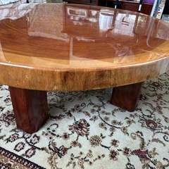 ☆天然木　一枚板　座卓　テーブル　切り株　used 汚れ使用感有ります☆の画像