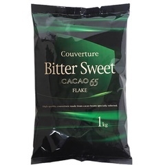 チョコレート1kg　クーベルチュール　フレーク　カカオ65%
