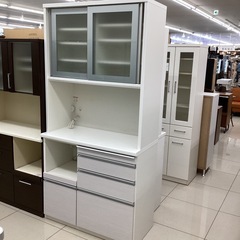 松田家具 レンジボード 2枚扉スライド