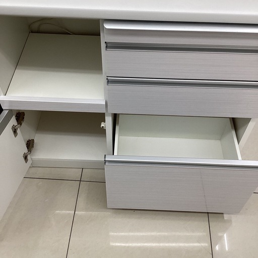 松田家具 レンジボード 2枚扉スライド