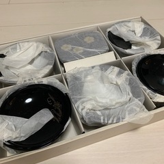 高級漆器 椀セット 5個と皿 ふるさと　伝統的デザイン
の画像
