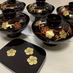 吸物椀 黒 鈴春秋 5客組 お椀 5個セット – 山家漆器店