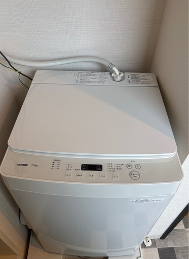 全自動洗濯機 7キロ ツインバードWM-EC70W 