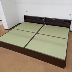 在庫×2☆ベルーナ セミダブル畳ベッド引出し有り☆