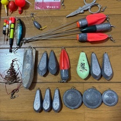 釣竿 3本　太閤 十三　春風　銀嶺 硬調 十八　釣り道具　仕掛け　ロッド　小継　糸　錘　針　浮　セット　まとめ売りの画像