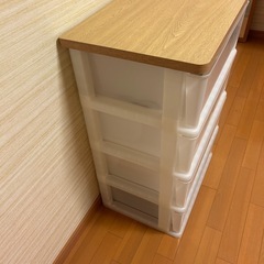 木目調天板チェスト 衣類収納ケース Bの画像