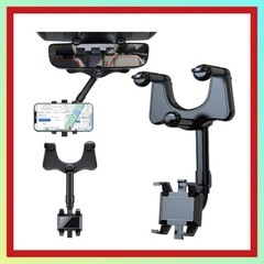 スマホホルダー 車 業界新型 ルームミラー専用 車載ホルダー バ...