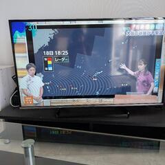 値下げ【ジャンク品・格安譲渡】Panasonic ビエラ 50インチ液晶テレビ TH-50AS630+テレビ台の画像