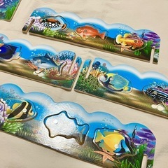 木のおもちゃセットの画像