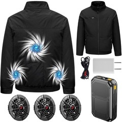 ファン付き作業服 【2025新登場 3個22Vファン付き 300...