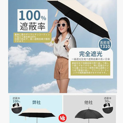🌂【新品未使用】完全遮光日傘 折りたたみ 晴雨兼用 超軽量126g｜UVカット100% 遮熱 撥水 コンパクト 携帯 男女兼用 熱中症対策 黒コーティング 傘 プレゼント ギフトの画像