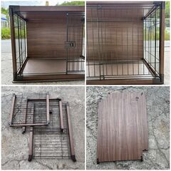 【❗️✨おしゃれ犬用ケージ✨❗️】アイリスオーヤマ製ペットケージPIWS-960 木目調ケージ✨簡易清掃済❗️の画像