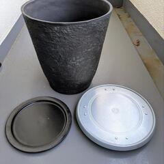 植木鉢+受け皿+鉢台キャスター