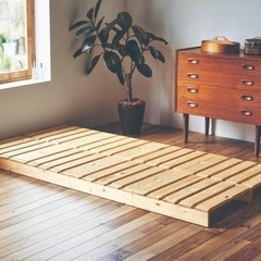 綺麗 ベルメゾン シングルサイズ　簡単組立 パレット スノコベッ...