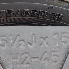 ★値下げ タイヤ バリ山 175/65R15 BMW MINI ミニ クーパー 純正 ホイール PCD100 4H 5.5JJ off45 175 65 15 軽自動車 などにも★の画像