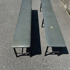 長椅子　作業台　作業椅子　ガレージ　車庫の画像