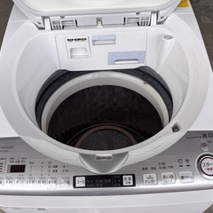 🔹2019年 SHARP 8kg 洗濯機 ES-TX8D-W インバーター搭載モデル 🚚【配達可能 / 保証付き】の画像